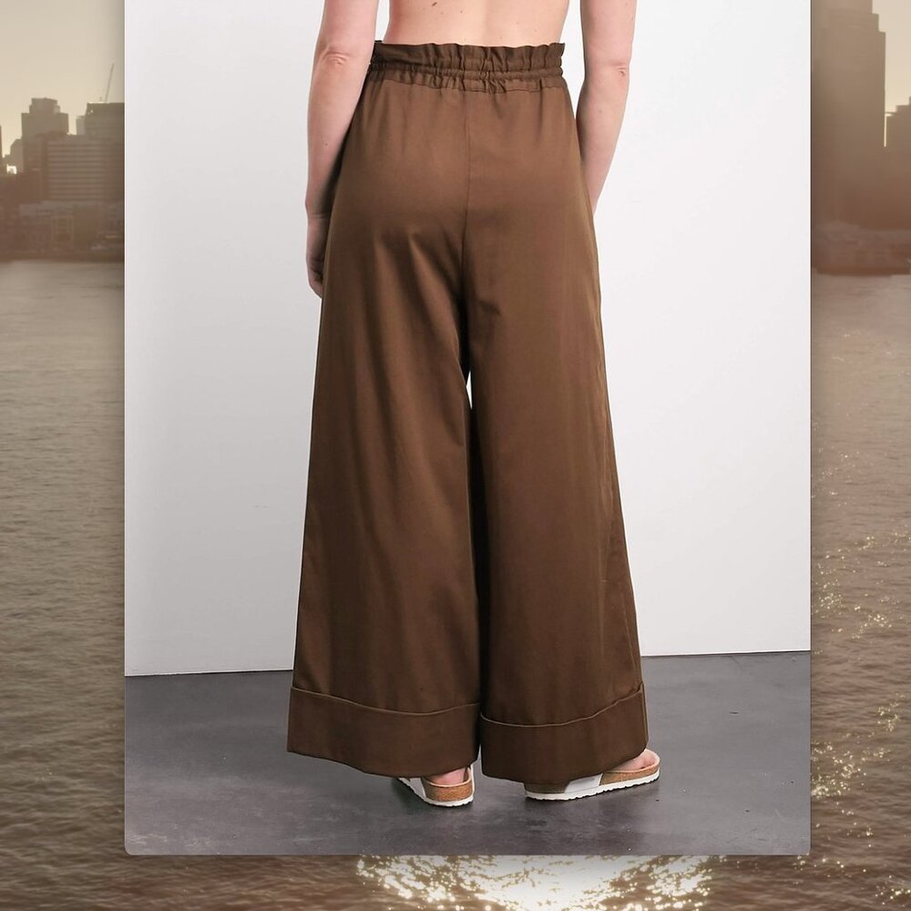 Roucha Penet Wide Leg Twill Cuffed Pant - Picture 2 of 12